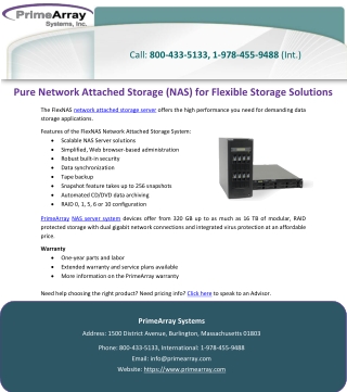 Pure Network Attached Storage (NAS) for Flexible Storage Solutions
