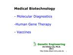 Medical Biotechnology Molecular Diagnostics Human Gene Therapy Vaccines