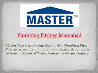 Plumbing Fittings Islamabad