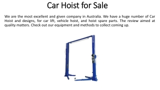 Car Hoist for Sale