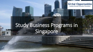 Study Business Programs in Singapore