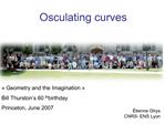 Osculating curves
