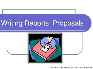 Writing Reports: Proposals