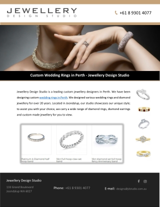Custom Wedding Rings in Perth - Jewellery Design Studio