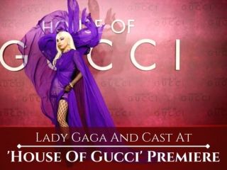 Lady Gaga and cast at 'House of Gucci' premiere