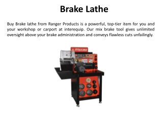 Brake Lathe