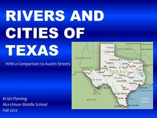 Rivers and cities of Texas