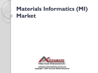 Materials Informatics (MI) Market