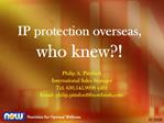 IP protection overseas, who knew
