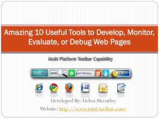 Amazing 10 Useful Tools to Develop, Monitor, Evaluate, or De