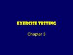 Exercise Testing