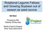 Rotational Legume Fallows and Growing Soybean out of season as seed source