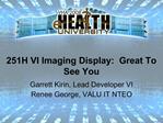251H VI Imaging Display: Great To See You