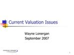 Current Valuation Issues