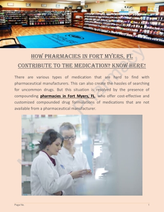 Top Pharmacies In Fort Myers Florida - Myerlee Pharmacy