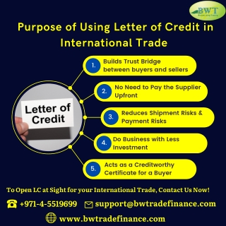 Infographics: Purpose of Letter of Credit – LC Providers in Dubai