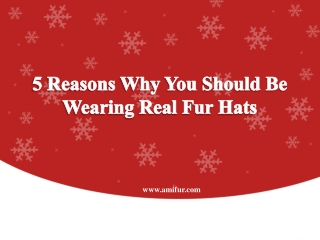 5 Reasons Why You Should Be Wearing Real Fur Hats