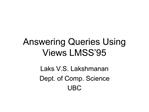 Answering Queries Using Views LMSS 95