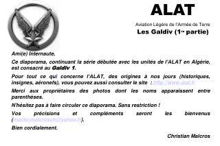 ALAT Aviation Légère de l’Armée de Terre Les Galdiv (1 re partie)