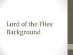 Lord of the Flies Background