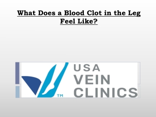 What Does a Blood Clot in the Leg Feel Like