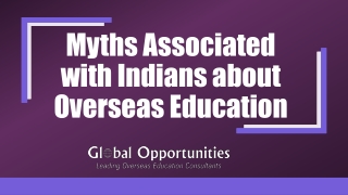 Myths Associated with Indians about Overseas Education