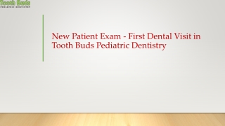 New Patient Exam - First Dental Visit in Tooth Buds Pediatric Dentistry