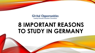 8 Important Reasons to Study in Germany