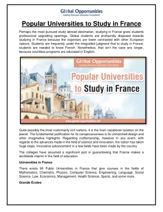 Popular Universities to Study in France.docx