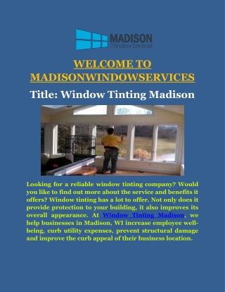 Experts Window Tinting Madison