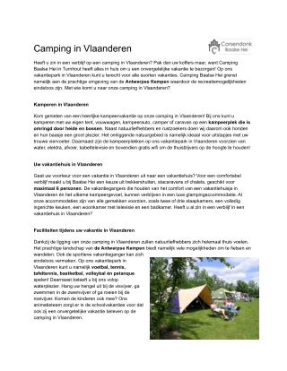 Camping Vlaanderen | Baalse Hei