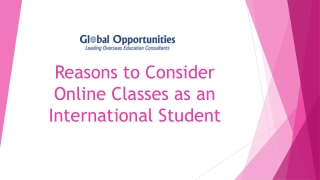 Reasons to Consider Online Classes as an International Student