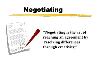 Negotiating