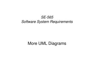 SE- 565 Software System Requirements