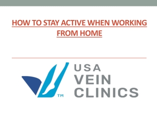 How to Stay Active When Working from Home