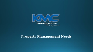 Property Management Needs