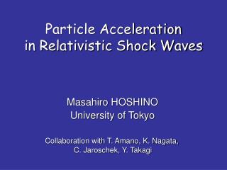 Particle Acceleration in Relativistic Shock Waves