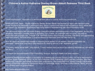 Children’s Author Katharine Stanley-Brown Abbott Releases Third Book