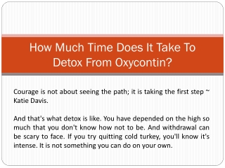 How Much Time Does It Take To Detox