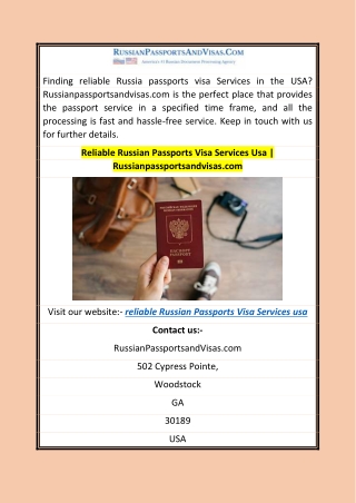 Reliable Russian Passports Visa Services Usa  Russianpassportsandvisas.com