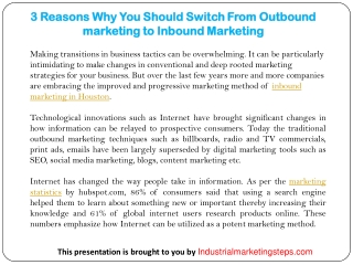 3 Reasons Why You Should Switch From Outbound marketing to Inbound Marketing