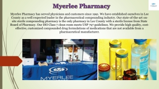 Pain Medications Pharmacies Fort Myers, FL- Myerlee Pharmacy