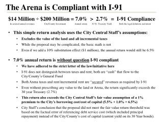 The Arena is Compliant with I-91