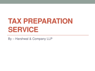 Professional Tax Preparation Service Providing Firm in USA – HCLLP