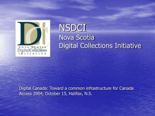 NSDCI Nova Scotia Digital Collections Initiative