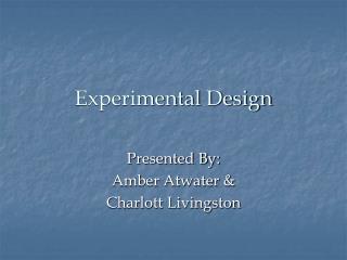 Experimental Design