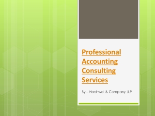 Professional Accounting Consulting Service Provider – HCLLP