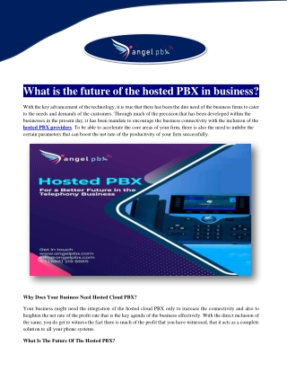What is the future of the hosted PBX in business