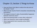 Chapter 13, Section 1 Things to Know