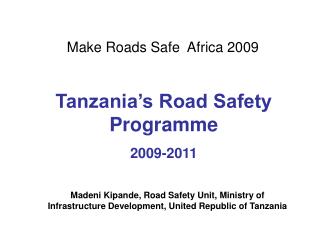 Make Roads Safe Africa 2009